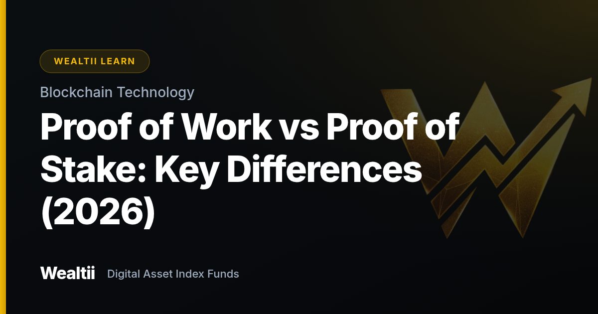 Proof of Work vs Proof of Stake: Key Differences (2026) β Wealtii Learn Center