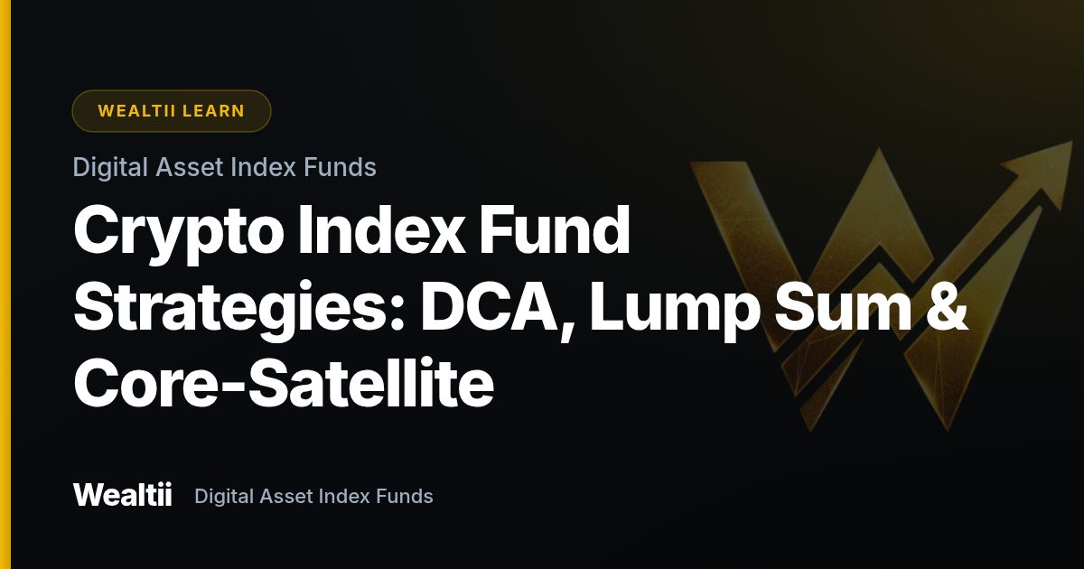 Crypto Index Fund Strategies: DCA, Lump Sum & Core-Satellite β Wealtii Learn Center
