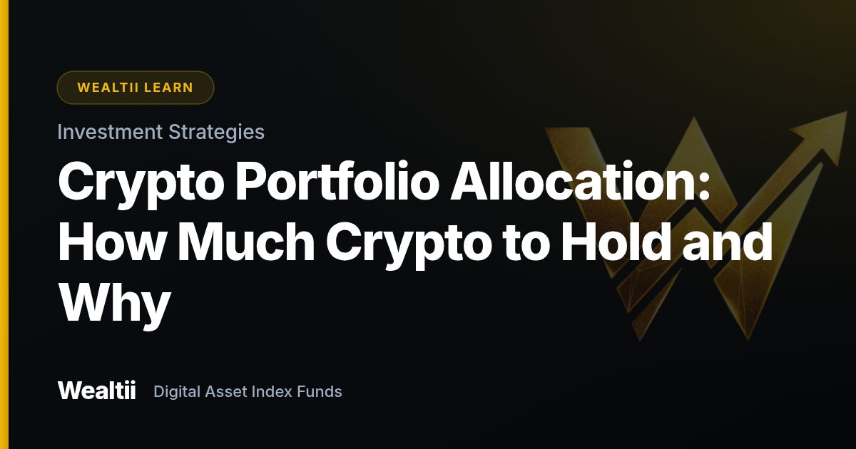 Crypto Portfolio Allocation: How Much Crypto to Hold and Why β Wealtii Learn Center