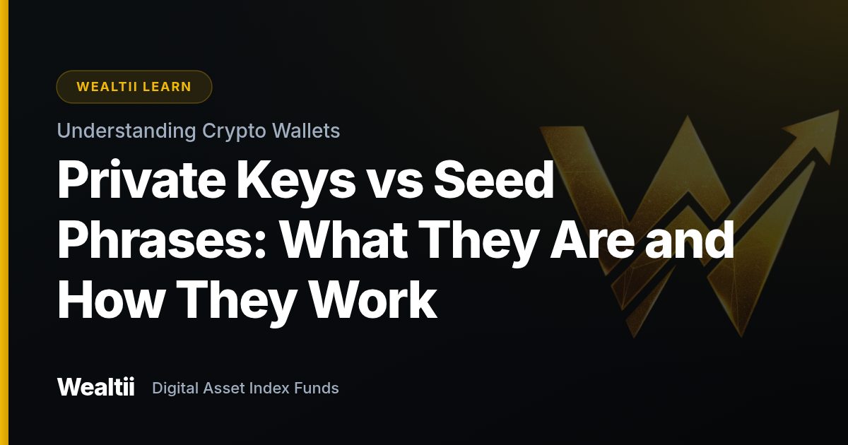 Private Keys vs Seed Phrases: What They Are and How They Work — Wealtii Learn Center