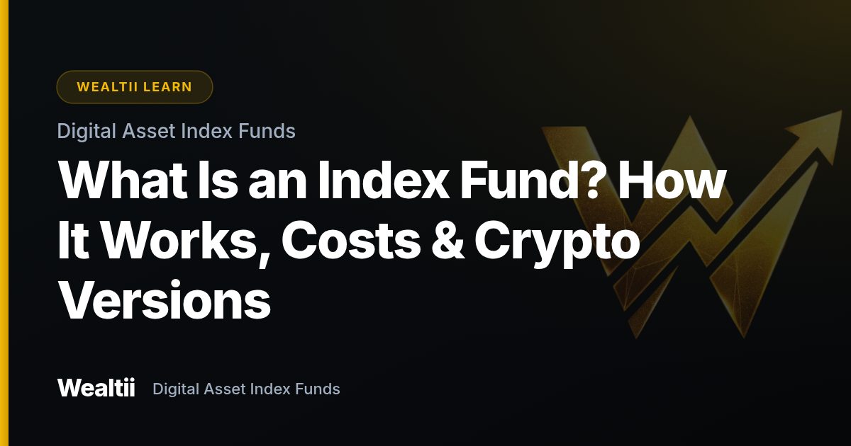 What Is an Index Fund? How It Works, Costs & Crypto Versions — Wealtii Learn Center