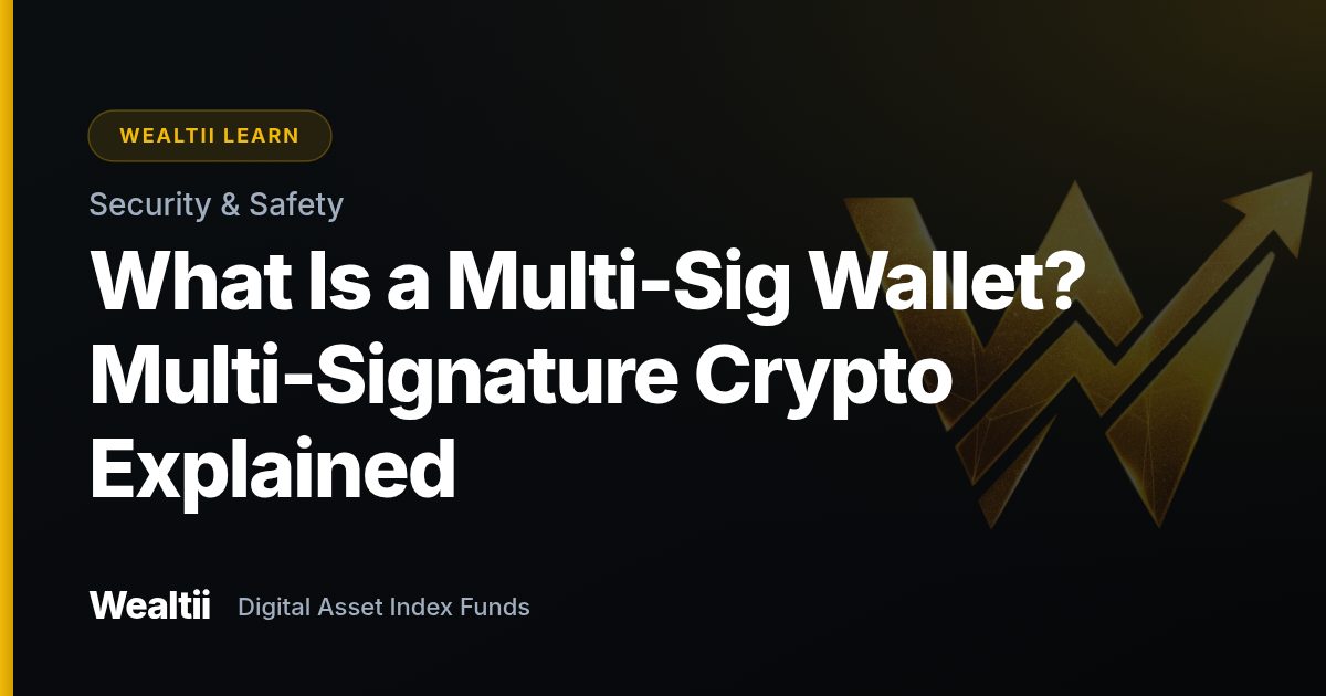 What Is a Multi-Sig Wallet? Multi-Signature Crypto Explained — Wealtii Learn Center