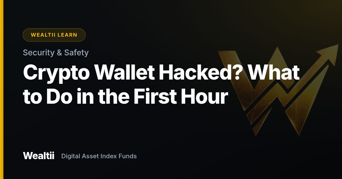 Crypto Wallet Hacked? What to Do in the First Hour — Wealtii Learn Center